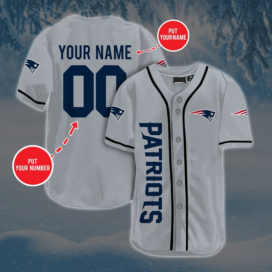 Personalized Custom NE.Patriots Baseball Jersey Short Sleeve Sports Jersey