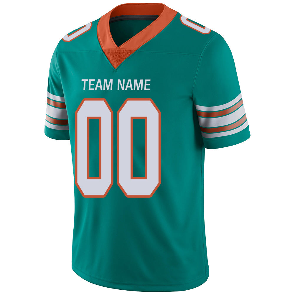 Custom M.Dolphins Stitched American Football Jerseys Personalize Birthday Gifts Aqua Jersey