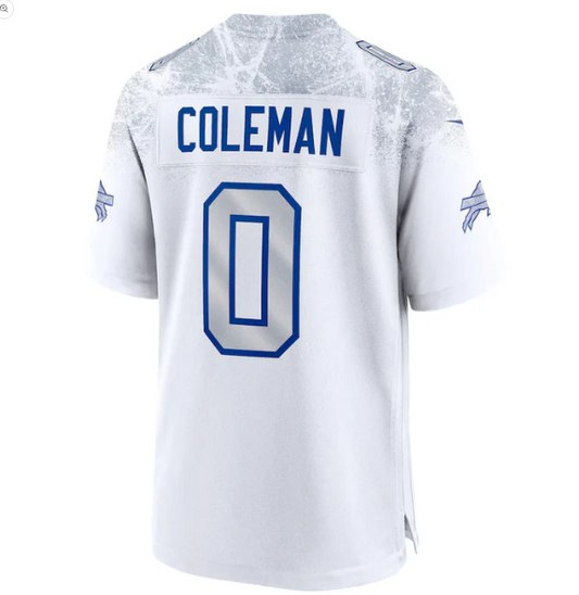 B.Bills #0 Keon Coleman 2025 Rivalries Collection Game Jersey - White Football Stitched American Jerseys
