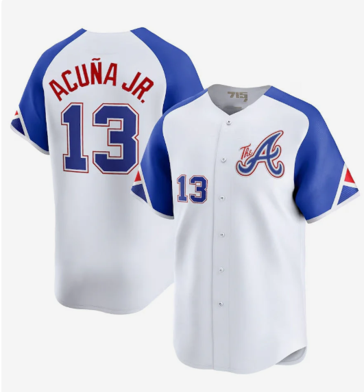 Atlanta Braves #13 Ronald Acu?a Jr. City Connect Limited Jersey - White Baseball Jerseys