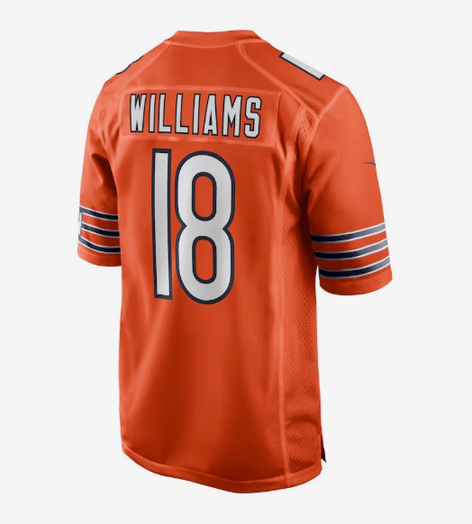 C.Bears #18 Caleb Williams Alternate 2024 Draft First Round Pick Player Game Jersey - Orange American Football