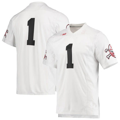 #1 N.Huskers Premier Strategy Jersey White Stitched American College Jerseys