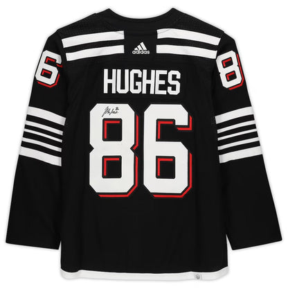 NJ.Devils #86 Jack Hughes Fanatics Authentic Autographed Alternate Limited Hockey Jerseys CustomName