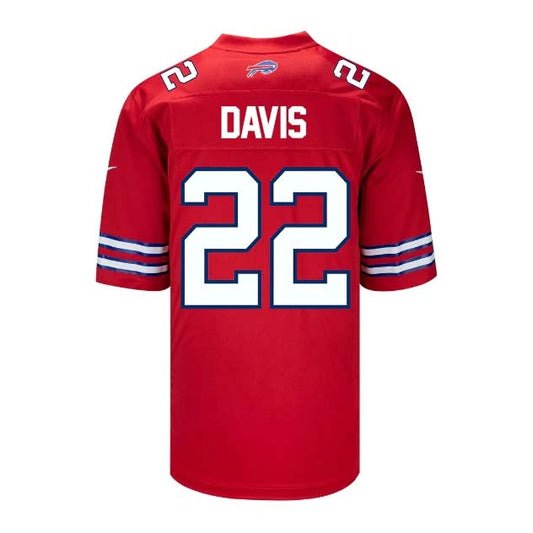 B.Bills #22 Ray Davis Game Jersey - Red Football Jerseys
