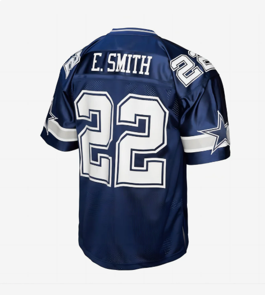 D.Cowboys #22 Emmitt Smith Mitchell & Ness Navy 1996 Legacy Replica Jersey Fashion Jersey American Jerseys