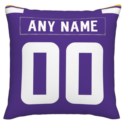 Custom MN.Vikings Pillow Decorative Throw Pillow Case - Print Personalized Football Team Fans Name & Number Birthday Gift Football Pillows