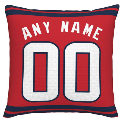 Custom H.Texans Pillow Decorative Throw Pillow Case - Print Personalized Football Team Fans Name & Number Birthday Gift Football Pillows