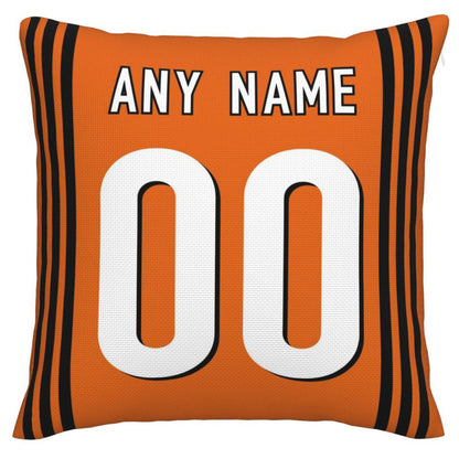 Custom C.Bengals Pillow Decorative Throw Pillow Case - Print Personalized Football Team Fans Name & Number Birthday Gift Football Pillows