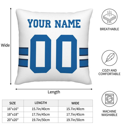 Custom D.Cowboys Pillow Decorative Throw Pillow Case - Print Personalized Football Team Fans Name & Number Birthday Gift Football Pillows