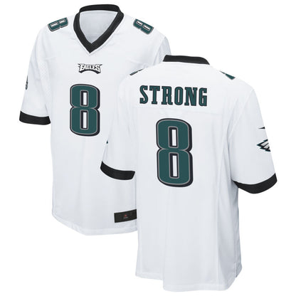 Football Jerseys P.Eagles #8 Carson Strong Player Stitched Game Jersey