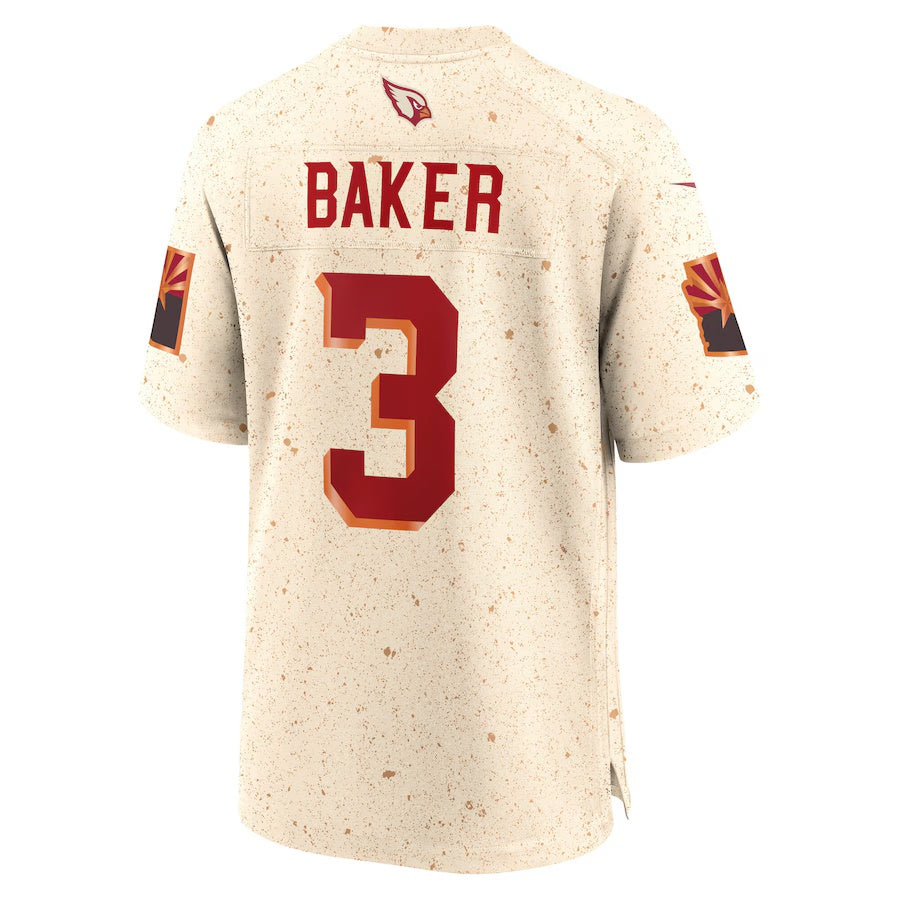 A.Cardinals #3 Budda Baker 2025 Rivalries Collection Game Jersey-CustomName - Natural Stitched American Football Jersey-CustomName