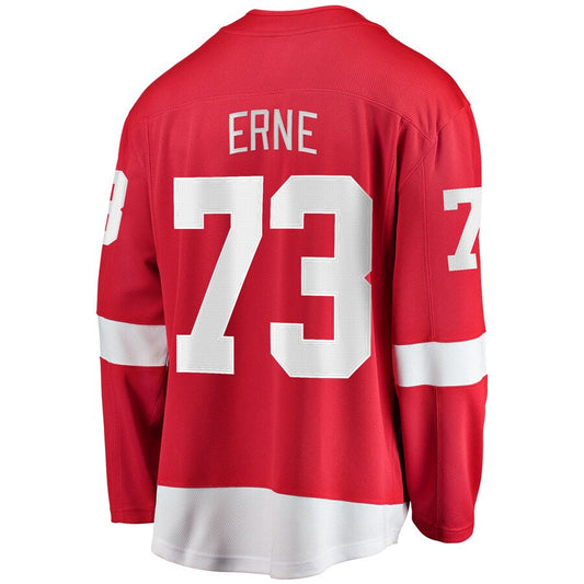 D.Red Wings #73 Adam Erne Fanatics Branded Home Breakaway Player Jersey Red Stitched American Hockey Jerseys CustomName