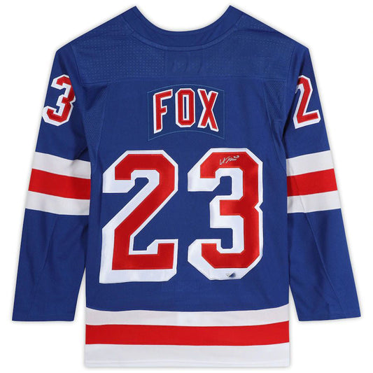 NY.Rangers #23 Adam Fox Fanatics Authentic Autographed Jersey Royal Stitched American Hockey Jerseys CustomName