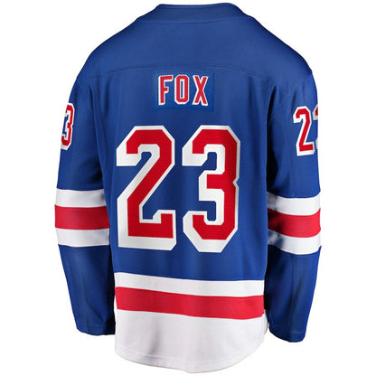NY.Rangers #23 Adam Fox Fanatics Branded Home Premier Breakaway Player Jersey Blue Stitched American Hockey Jerseys CustomName