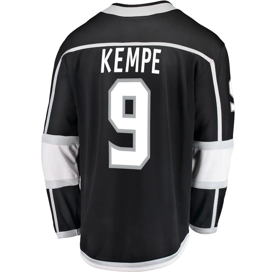 LA.Kings #9 Adrian Kempe  Fanatics Branded Breakaway Player Jersey Black Stitched American Hockey Jerseys CustomName