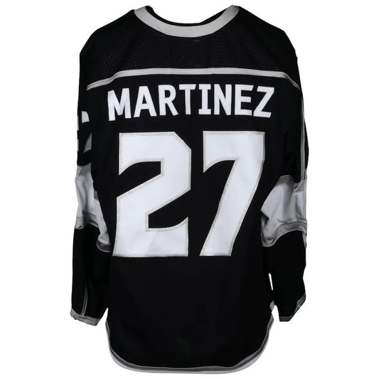 LA.Kings #27 Alec Martinez Fanatics Authentic Game-Used from the 2017-18 Season Black Stitched American Hockey Jerseys CustomName