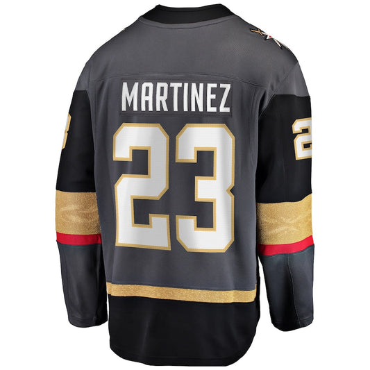V.Golden Knights #23 Alec Martinez Fanatics Branded Breakaway Alternate Player Jersey Gray Stitched American Hockey Jerseys CustomName