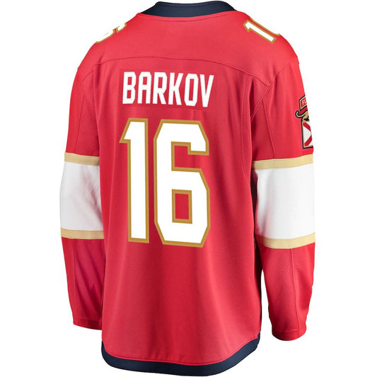 F.Panthers #16 Aleksander Barkov Fanatics Branded Premier Breakaway Player Jersey Red Stitched American Hockey Jerseys CustomName