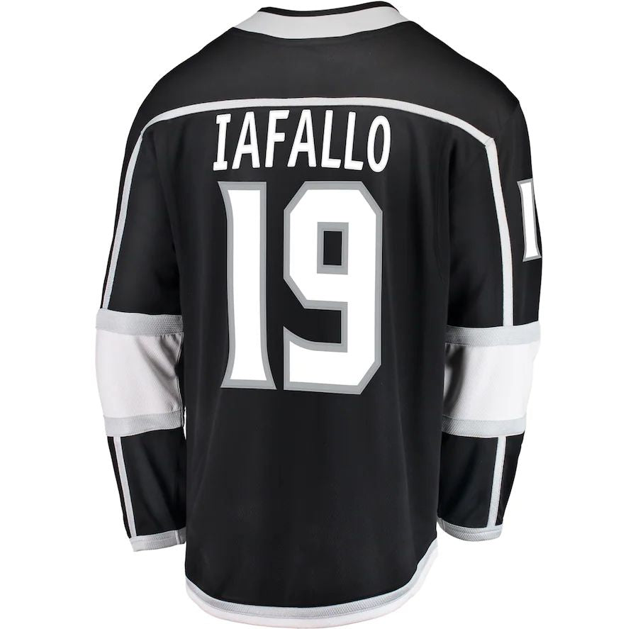 LA.Kings #19 Alex Iafallo Fanatics Branded Youth Breakaway Player Jersey Black Stitched American Hockey Jerseys CustomName