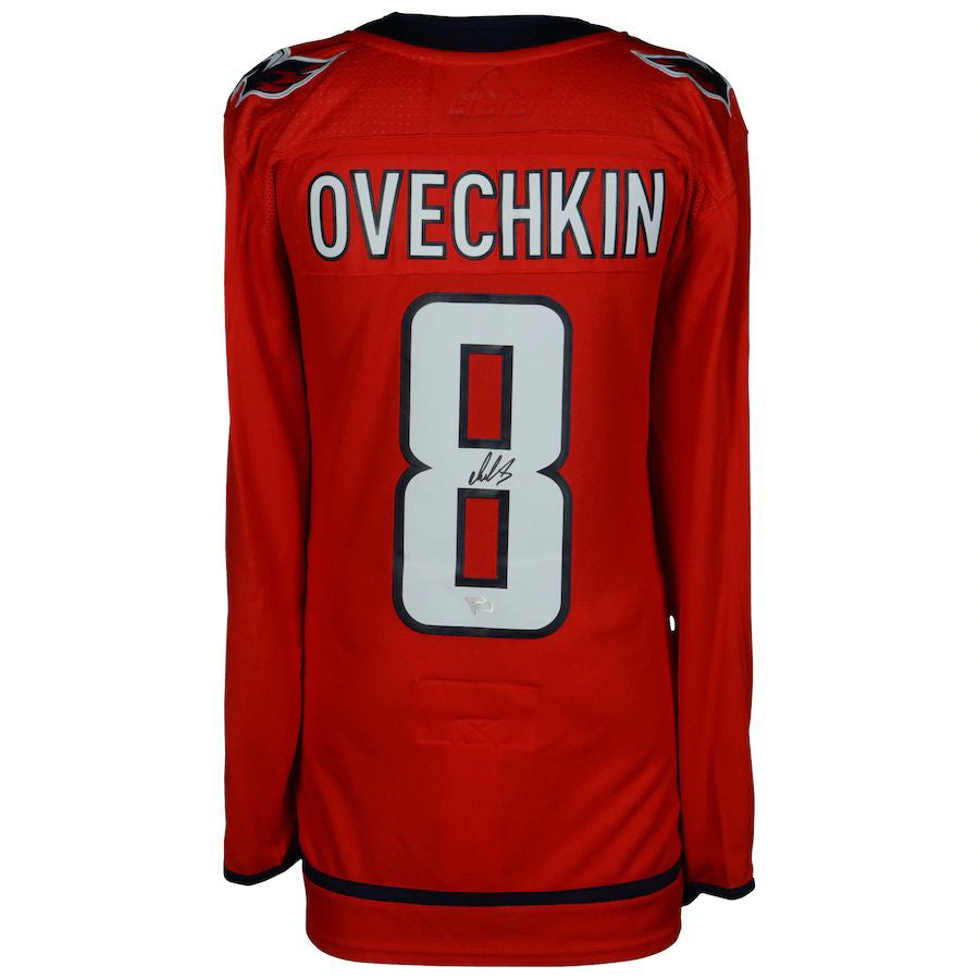 W.Capitals #8 Alex Ovechkin Fanatics Authentic Autographed Red Stitched American Hockey Jerseys CustomName