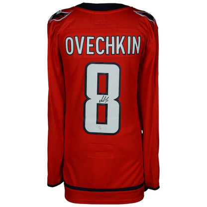 W.Capitals #8 Alex Ovechkin Fanatics Authentic Autographed Red Stitched American Hockey Jerseys CustomName