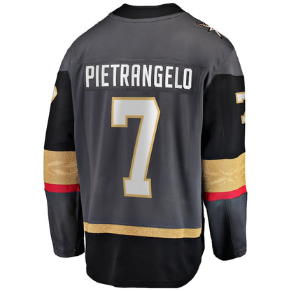 V.Golden Knights #7 Alex Pietrangelo Fanatics Branded Alternate Premier Breakaway Player Jersey Gray Stitched American Hockey Jerseys CustomName