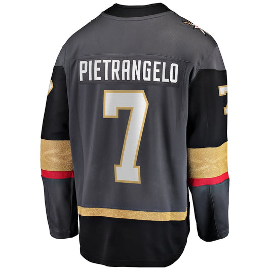 V.Golden Knights #7 Alex Pietrangelo Fanatics Branded Alternate Premier Breakaway Player Jersey Gray Stitched American Hockey Jerseys CustomName