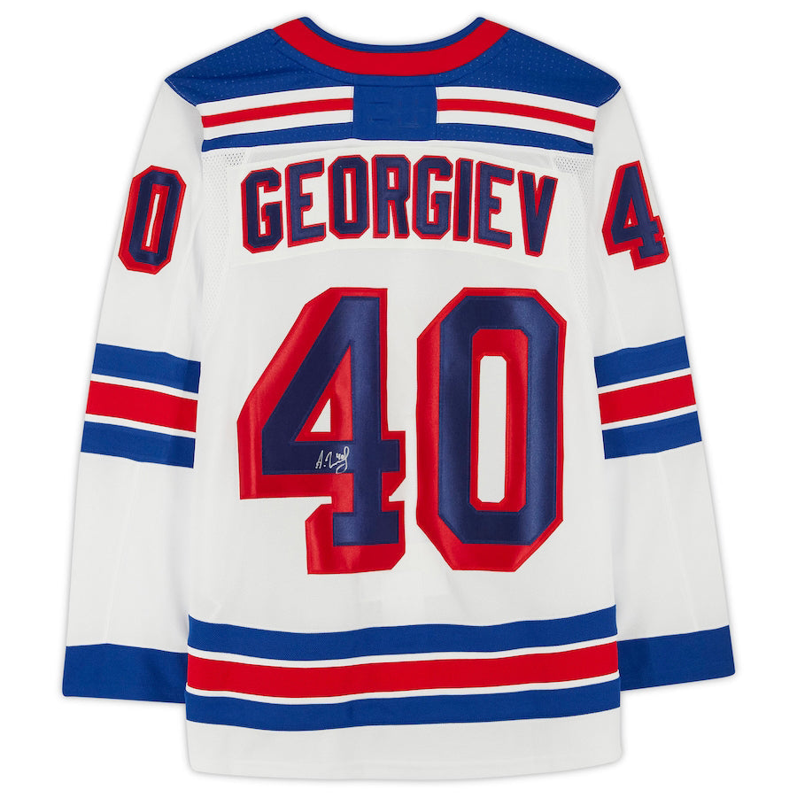 NY.Rangers #40 Alexandar Georgiev Fanatics Authentic Autographed  White Stitched American Hockey Jerseys CustomName