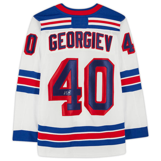NY.Rangers #40 Alexandar Georgiev Fanatics Authentic Autographed  White Stitched American Hockey Jerseys CustomName