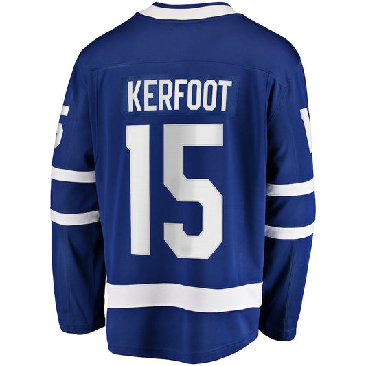 T.Maple Leafs  #15 Alexander Kerfoot Fanatics Branded Replica Player Jersey Blue Stitched American Hockey Jerseys CustomName