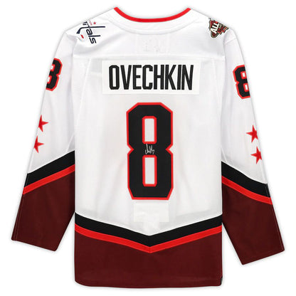 W.Capitals #8 Alex Ovechkin Fanatics Authentic Autographed 2022 All-Star Game Jersey White Stitched American Hockey Jerseys CustomName