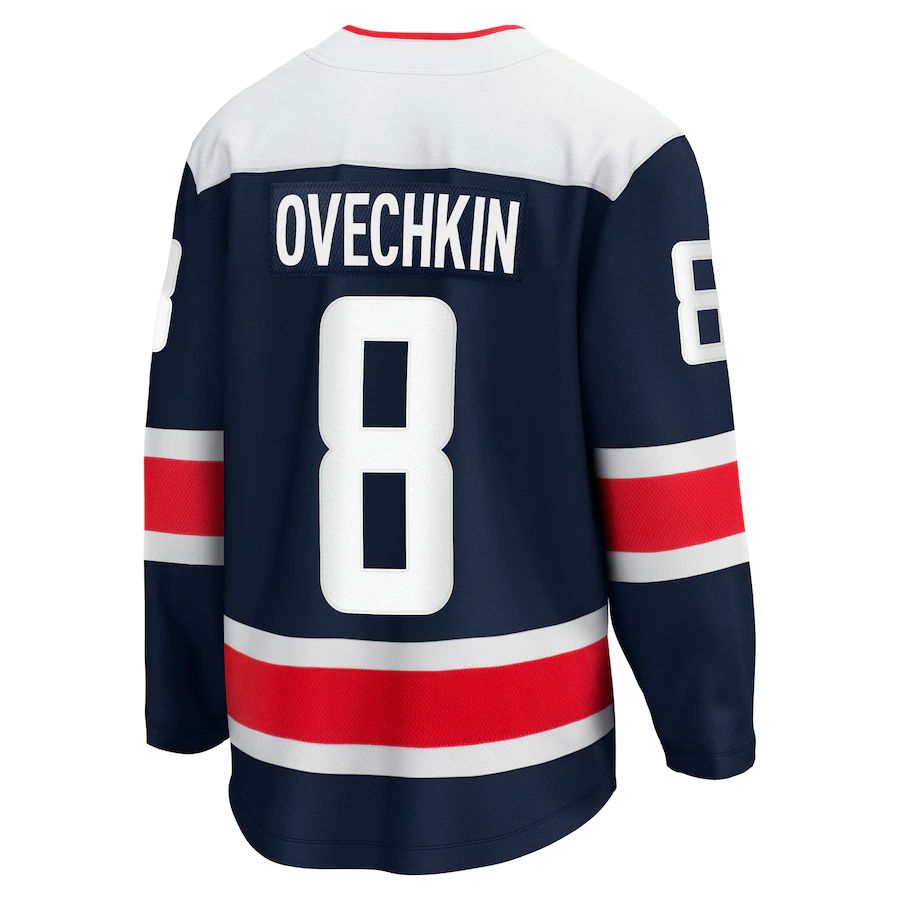 W.Capitals #8 Alex Ovechkin Fanatics Branded 2020-21 Alternate Premier Breakaway Player Jersey Navy Stitched American Hockey Jerseys CustomName