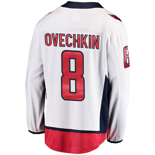 W.Capitals #8 Alex Ovechkin Fanatics Branded Breakaway Player Jersey White Stitched American Hockey Jerseys CustomName