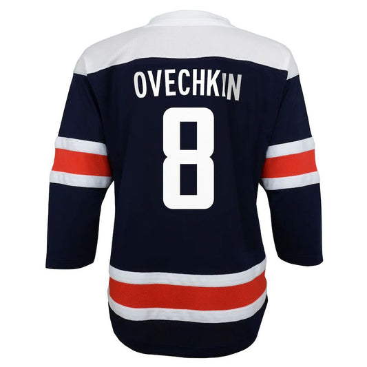 W.Capitals #8 Alex Ovechkin Infant 2020-21 Alternate Replica Player Jersey Navy Stitched American Hockey Jerseys CustomName