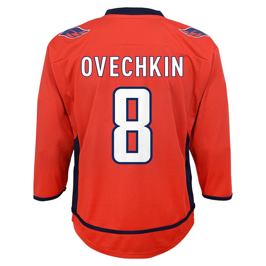 W.Capitals #8 Alex Ovechkin Infant Replica Player Jersey Red Stitched American Hockey Jerseys CustomName