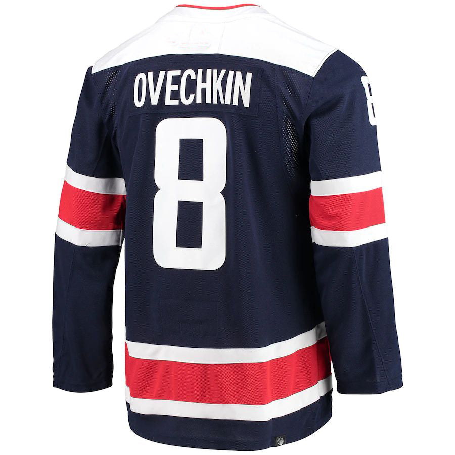 W.Capitals #8 Alex Ovechkin Alternate Captain Patch Primegreen Authentic Pro Player Jersey Navy Stitched American Hockey Jerseys CustomName