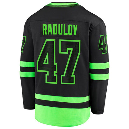 D.Stars #47 Alexander Radulov Fanatics Branded 2020-21 Alternate Premier Breakaway Player Jersey Black Stitched American Hockey Jerseys CustomName