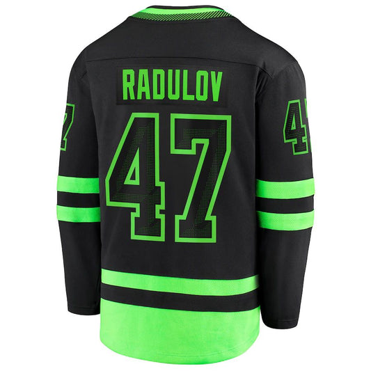 D.Stars #47 Alexander Radulov Fanatics Branded 2020-21 Alternate Premier Breakaway Player Jersey Black Stitched American Hockey Jerseys CustomName