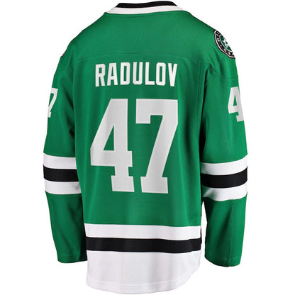 D.Stars #47 Alexander Radulov Fanatics Branded Home Premier Breakaway Player Jersey  Kelly Green Stitched American Hockey Jerseys CustomName