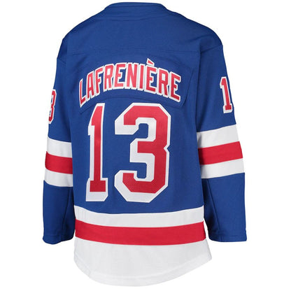 NY.Rangers #13 Alexis Lafreniere Home Premier Player Jersey Blue Jersey Stitched American Hockey Jerseys CustomName