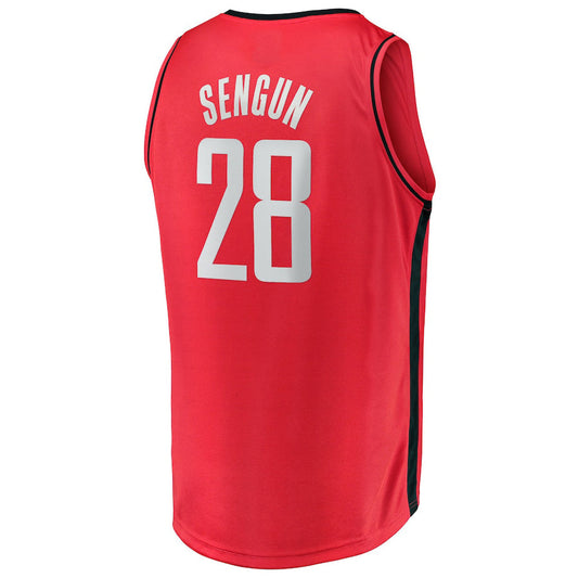 H.Rockets #28 Alperen Sengun Fanatics Branded Youth 2021-22 Fast Break Replica Jersey Icon Edition Red Stitched American Basketball Jersey