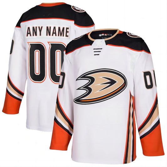 Custom A.Ducks Away Authentic Jersey White Stitched American Hockey Jerseys CustomName