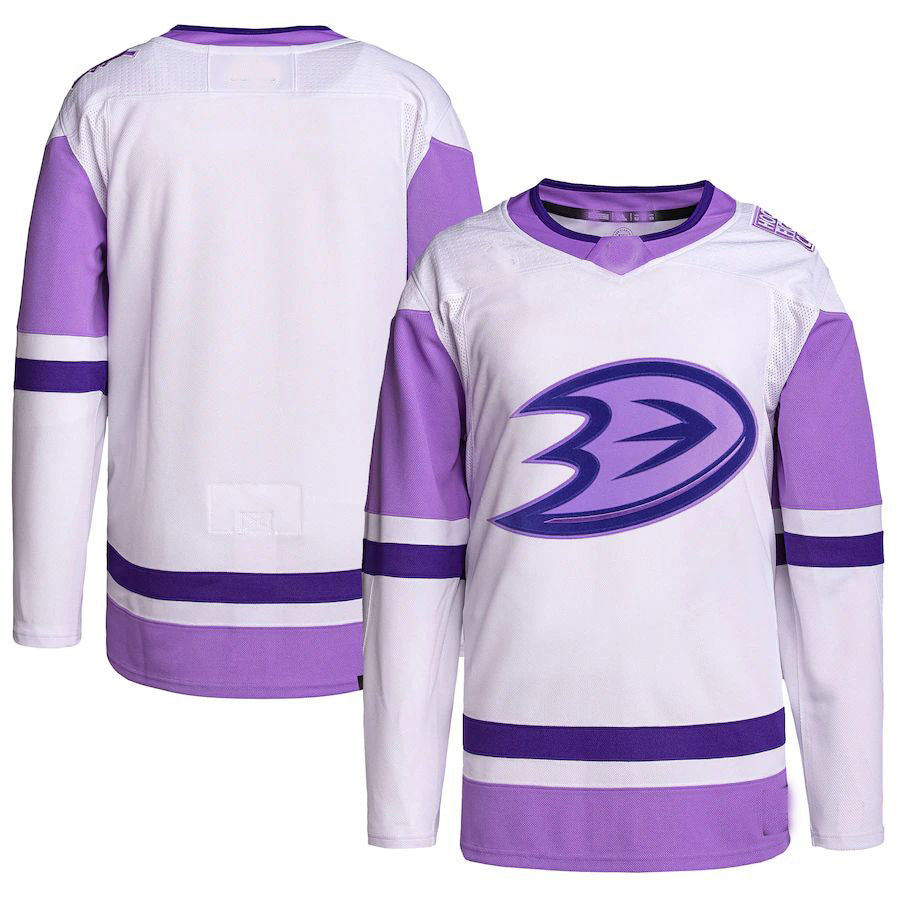 A.Ducks Fights Cancer Primegreen Authentic Blank Practice Jersey Stitched American Hockey Jerseys CustomName