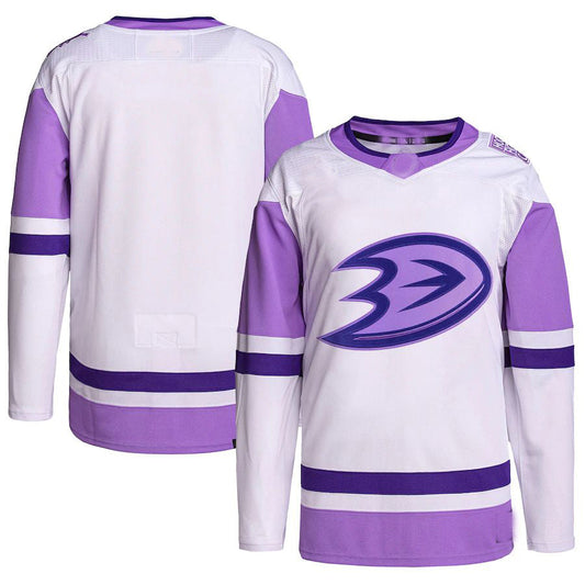 A.Ducks Fights Cancer Primegreen Authentic Blank Practice Jersey Stitched American Hockey Jerseys CustomName