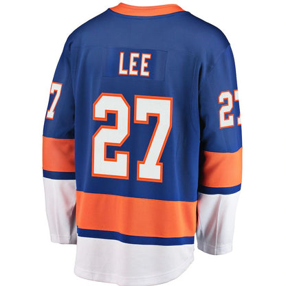 NY.Islanders #27 Anders Lee Fanatics Branded Home Premier Breakaway Player Jersey Royal Stitched American Hockey Jerseys CustomName