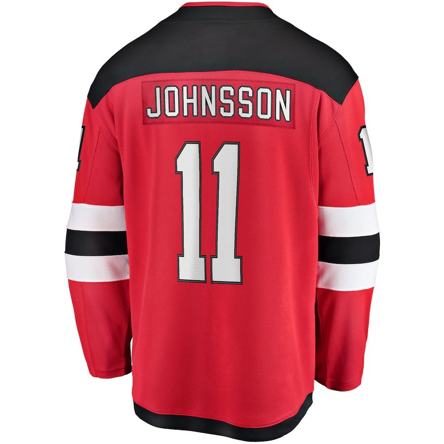 NJ.Devils #11 Andreas Johnsson Fanatics Branded Breakaway Player Jersey Red Stitched American Hockey Jerseys CustomName