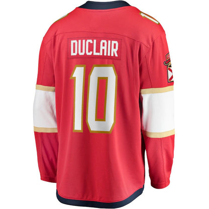 F.Panthers #10 Anthony Duclair Fanatics Branded Breakaway Player Jersey Red Stitched American Hockey Jerseys CustomName