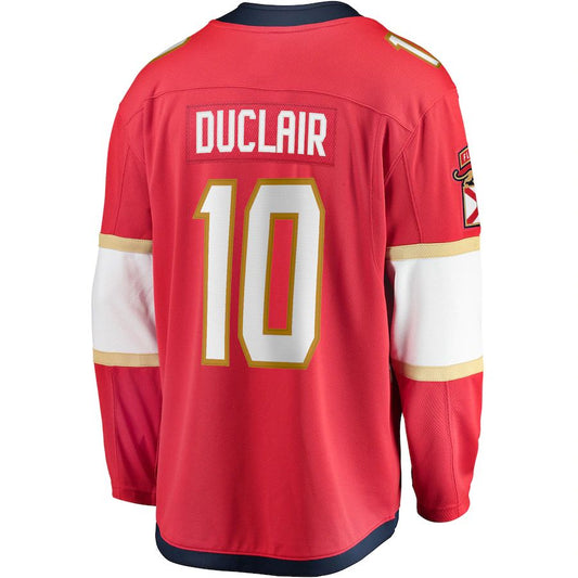 F.Panthers #10 Anthony Duclair Fanatics Branded Breakaway Player Jersey Red Stitched American Hockey Jerseys CustomName