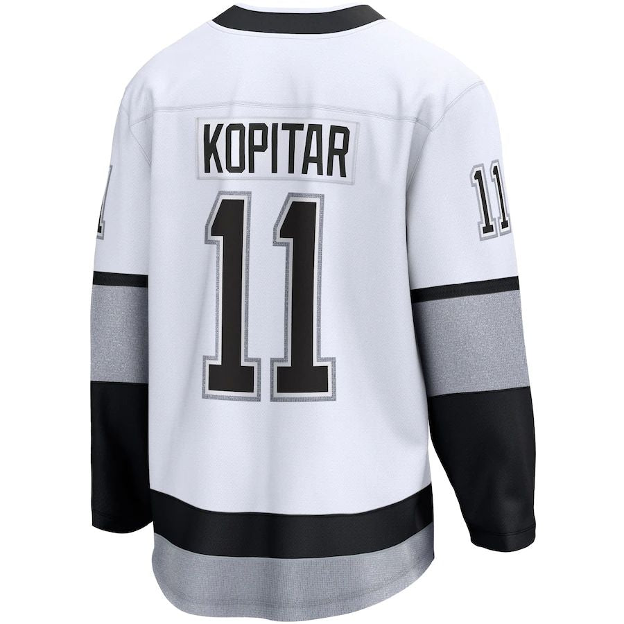 LA.Kings #11 Anze Kopitar Fanatics Branded Alternate Premier Breakaway Player Jersey White Stitched American Hockey Jerseys CustomName
