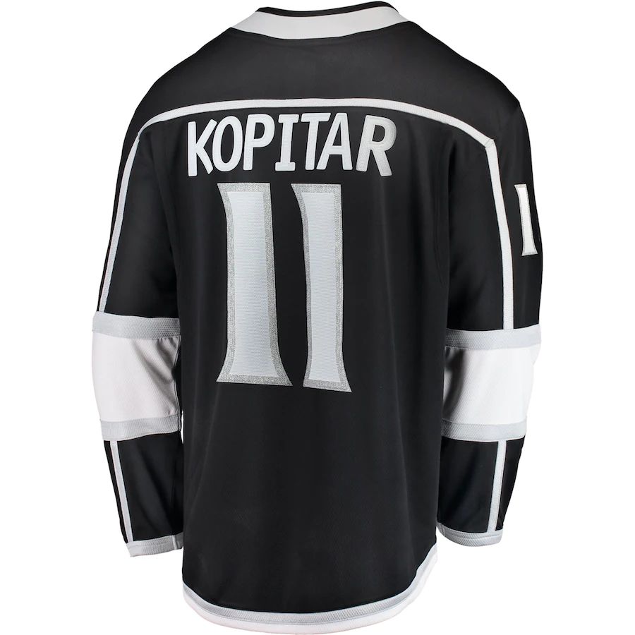 LA.Kings #11 Anze Kopitar Fanatics Branded Breakaway Player Jersey Black Stitched American Hockey Jerseys CustomName